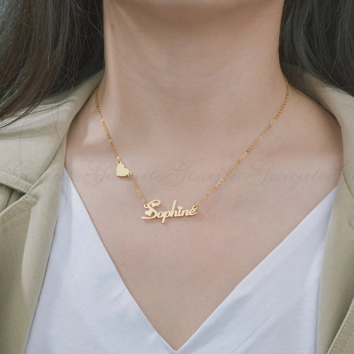 Personalized Heart Name Necklace