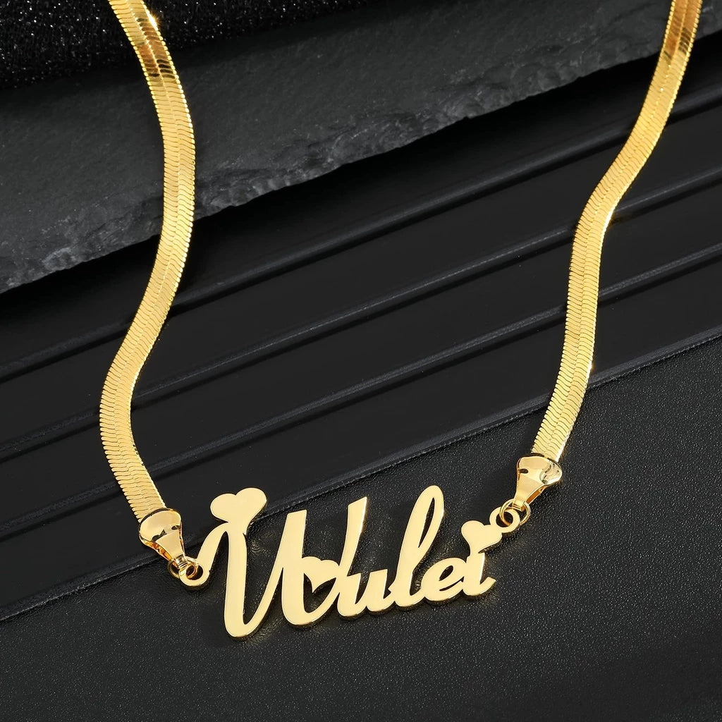 Elegant Snake Chain Personalized Name Necklace