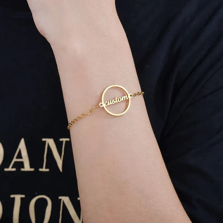 Round Single Name Bracelet