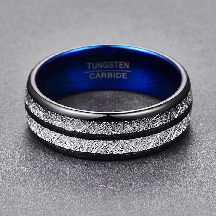 Men's Imitated Meteorite Tungsten Carbide Ring