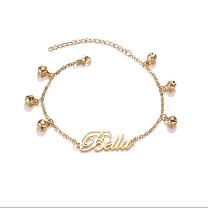 Bell personalized Name Bracelet