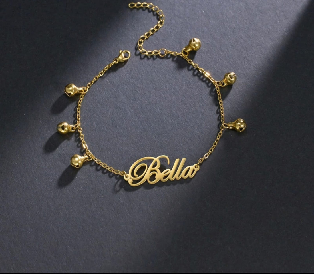 Bell personalized Name Bracelet