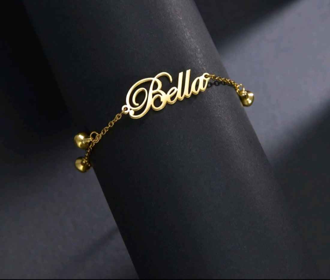 Bell personalized Name Bracelet