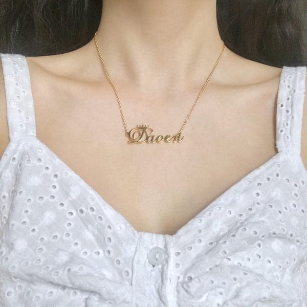 Personalized Crown Necklace