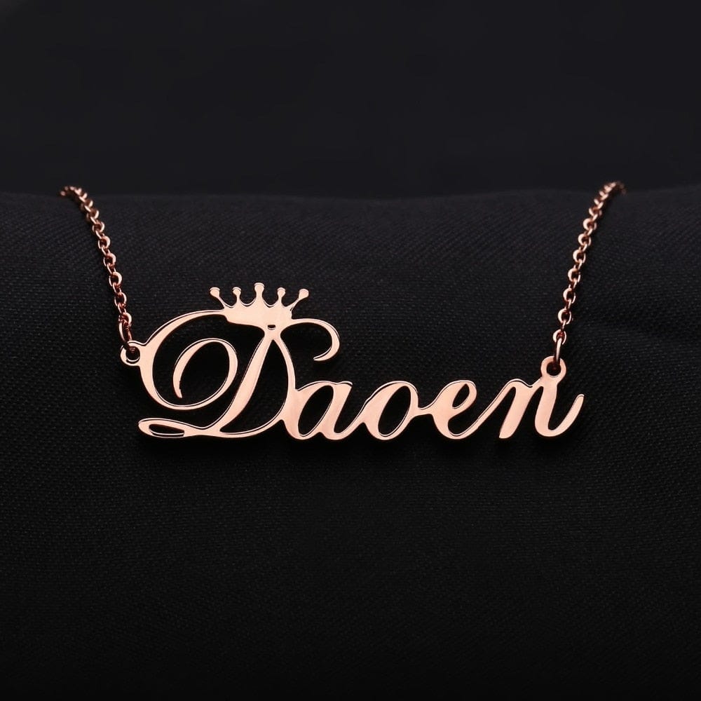 Personalized Crown Necklace