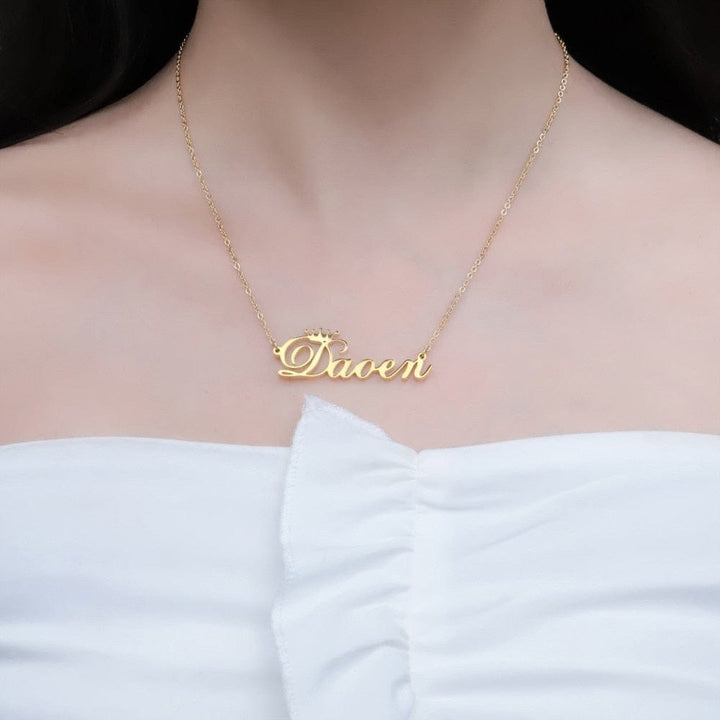 Personalized Crown Necklace