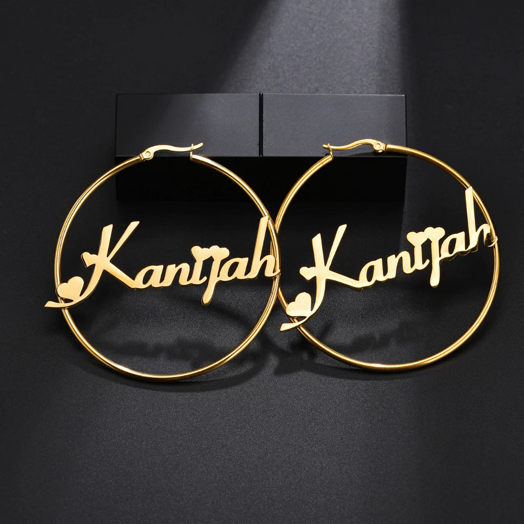 Name Hoop Earring