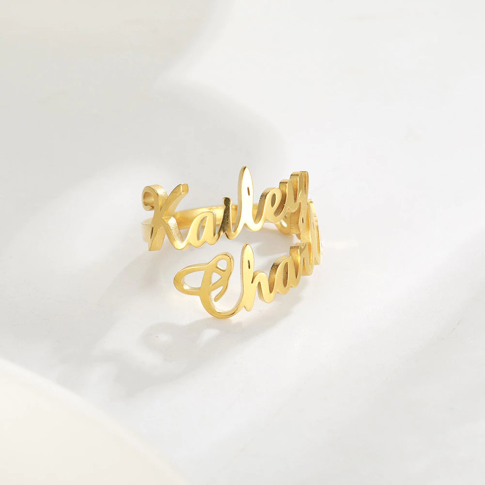 Personalized Heart Name Ring