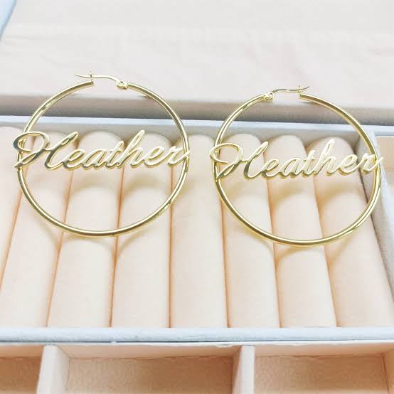 Name Hoop Earring