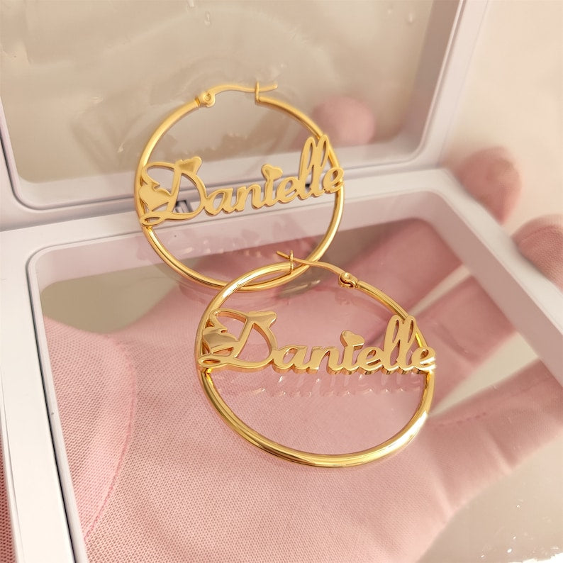 Name Hoop Earring