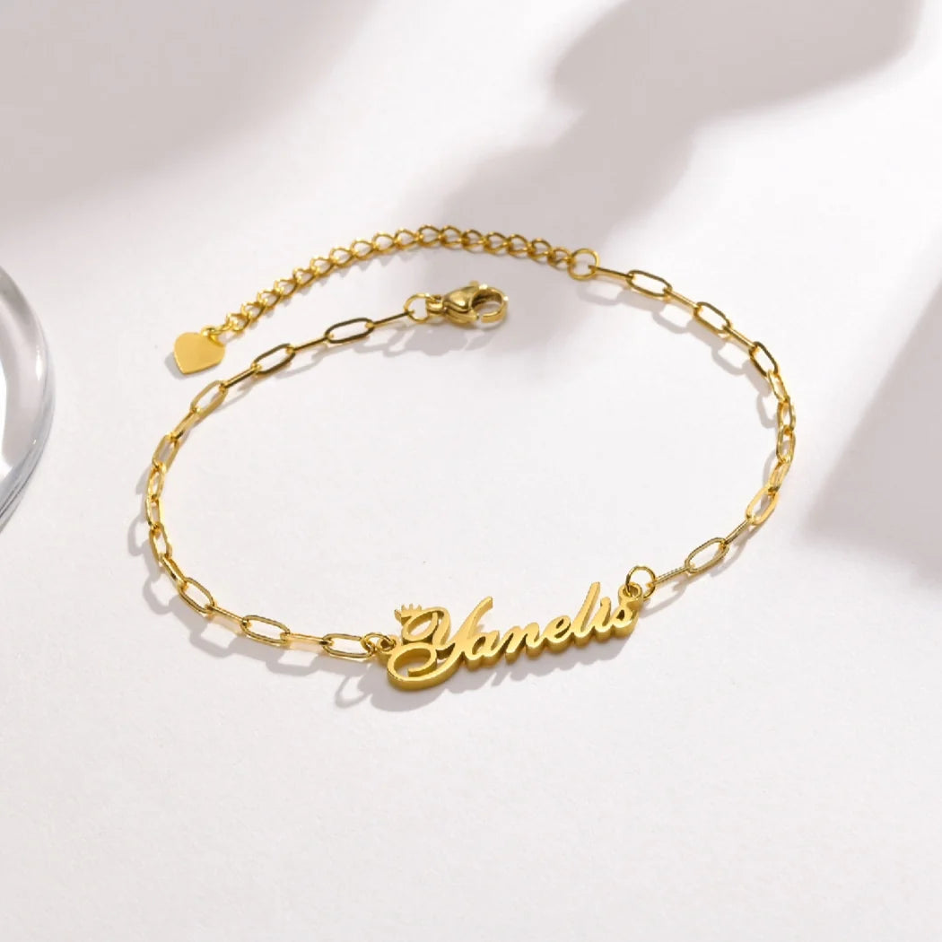 Personalized Hand Chain Name Bracelet