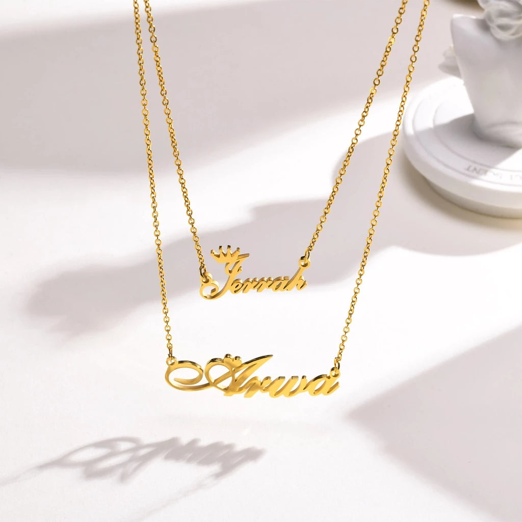 Personalized Double Layered Necklace