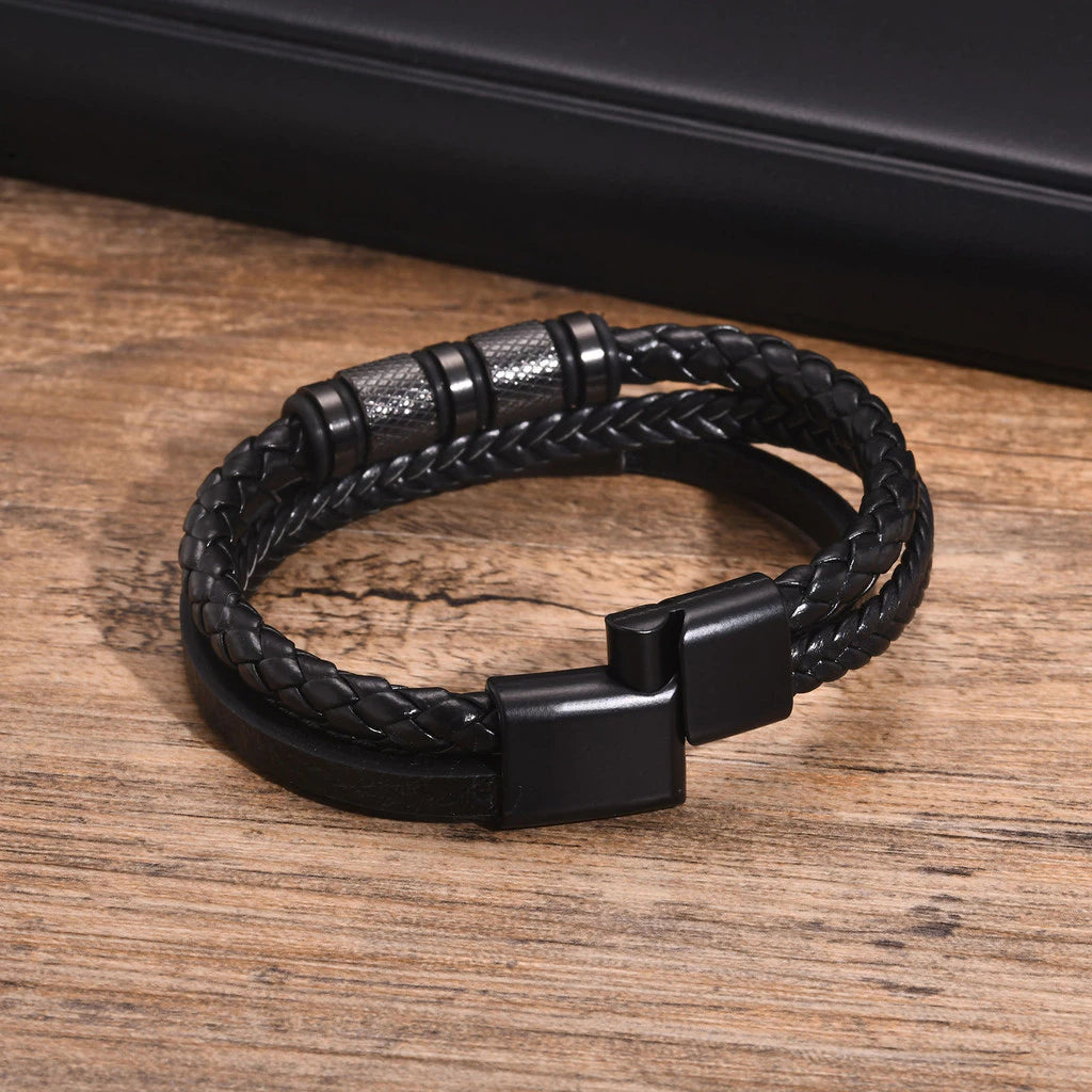 Personalized Leather Bracelet for Men