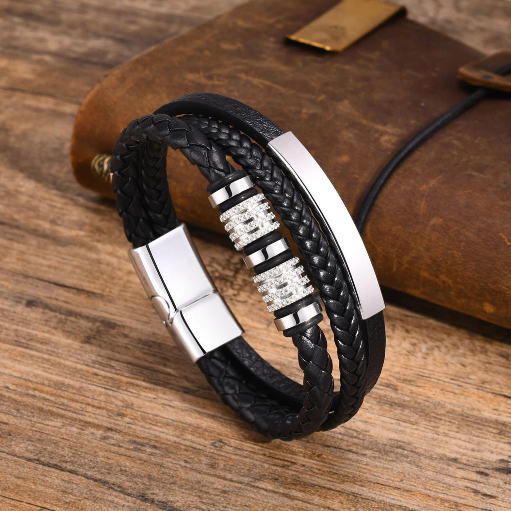 Personalized Leather Bracelet for Men